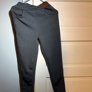 Gray High-Waisted Leggings